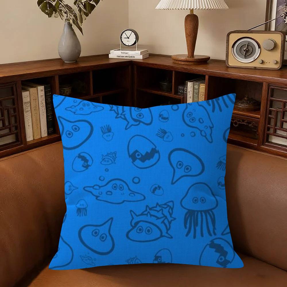 Cartoon Slime D-dragon Quest Children  pillow cover sofa cushion cover home room decoration children gift
