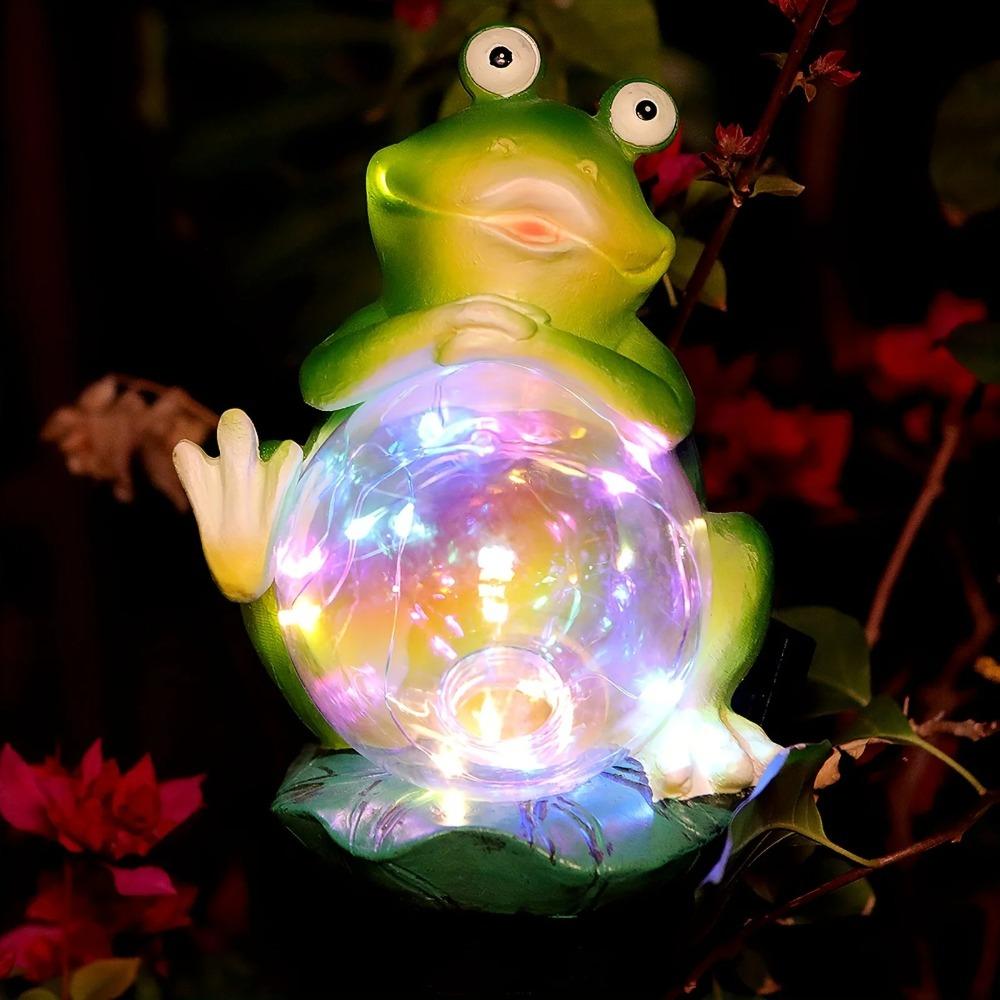 

Adorable Solar Frogs Lawn Lights Waterproof Landscape Decor Lamp Pathway Balcony