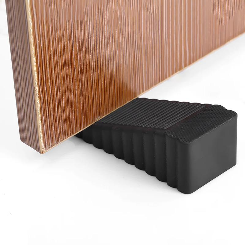 1pc Wedge Doorstops Safe Shock Absorbent Block Reusable Door Handle Stopper Convenient Rubber Anti-collision Doorstops