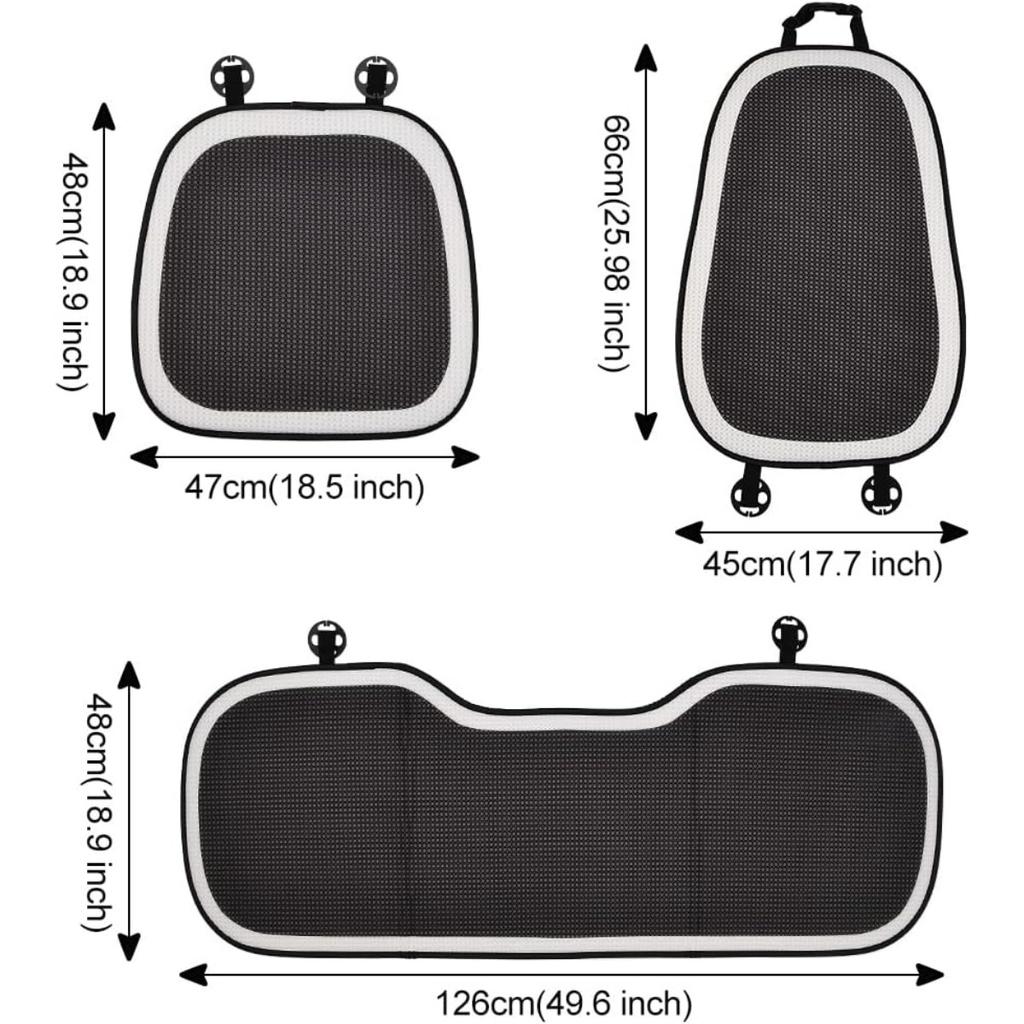 Car Seat Pad Cover Summer Ice Breathable Comfort Front Driver or Passenger Seat Cushion Universal Auto Interior Bottom Seat Protect Mat Fit Most Car