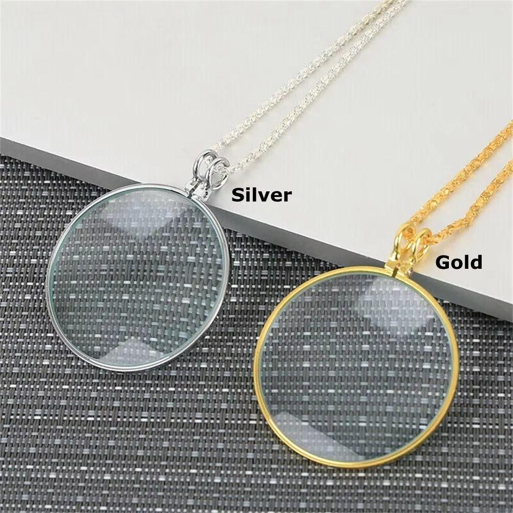 Gift Magnifier Pendant 5x Optical Magnifier Necklace Durable Portable Monocle  Reading Newspaper