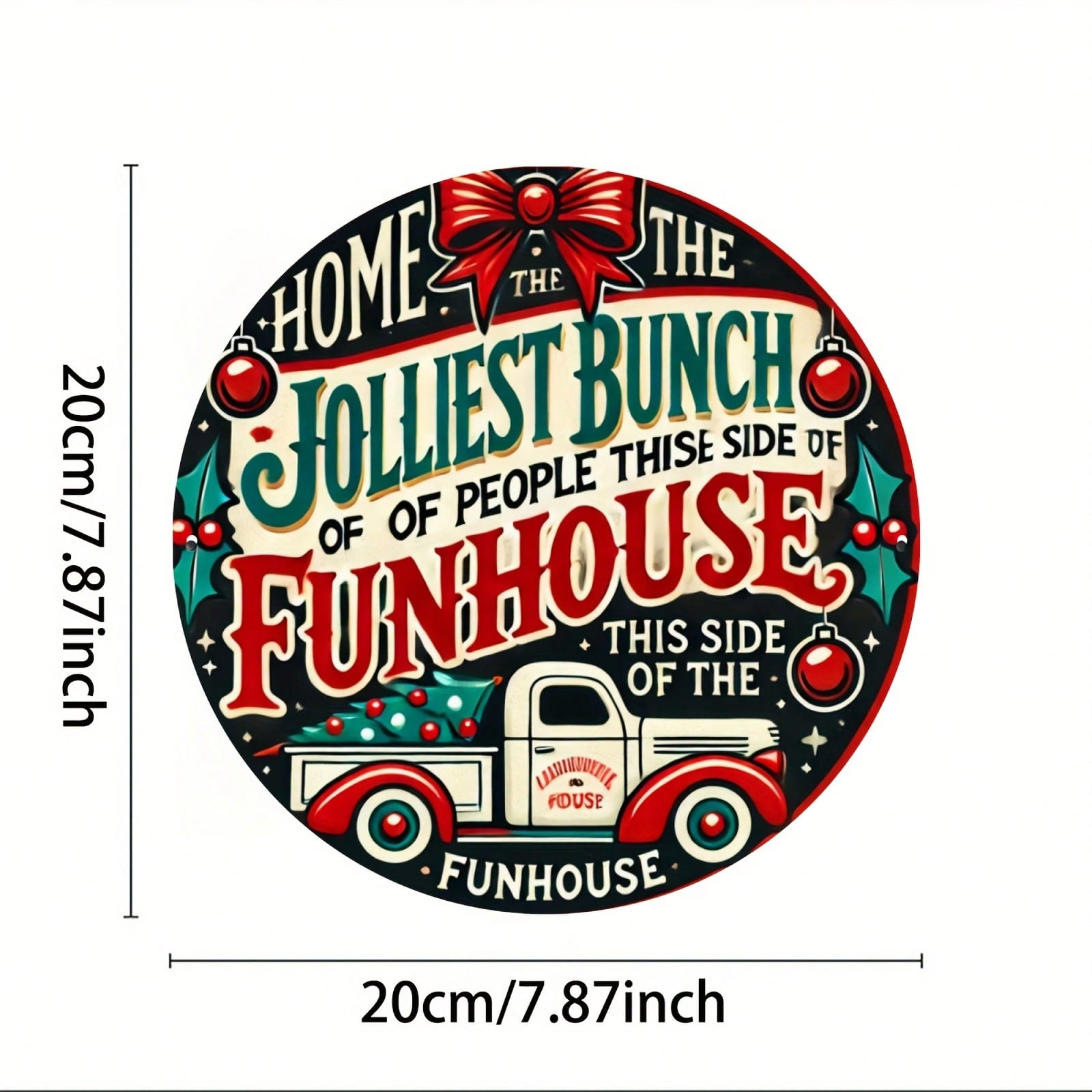 

Metal Tin Sign Jolly Assholes Nuthouse Round Wall Art 8 Inch Home Bar Cafe Decor Durable Aluminum Gift різнокольоровий