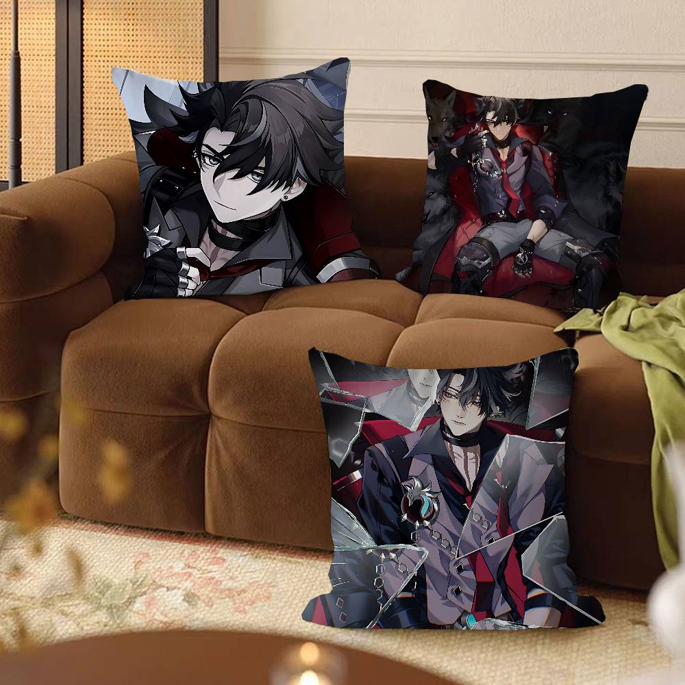 GAME Characters-Wriothesley Pillow Cover Sofa Cushion Cover Home Room Decoration Children Gift