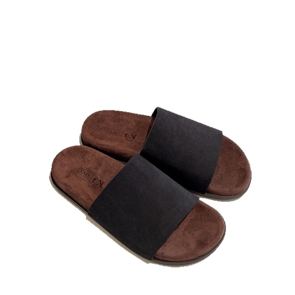 Premium sense simple one-word slippers women's 2025 new fashion versatile lazy with skirt casual open-toed slippers