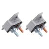 2Pcs 25A Circuit Breaker Auto Reset Function Red Sheath Design Fixed Mounting Wing for 6-28V Voltages Ranges Systems