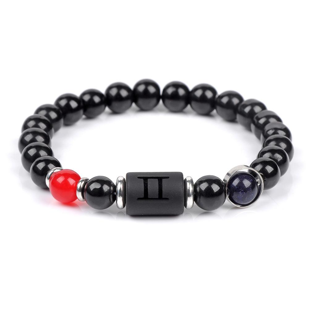 JYL TS Bracelet Zodiac Necklace Minimalist Design Elegant Brings Destiny And Good Fortune Gemini малиновый славы