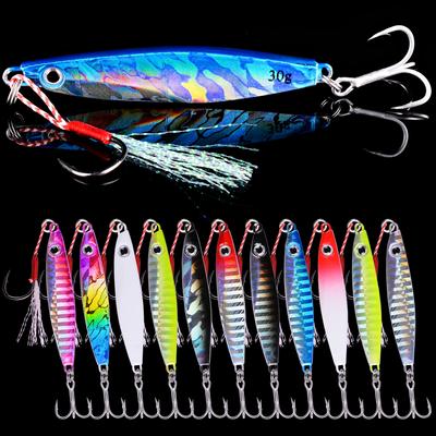 12 stuks Metalen Lepel Jigs Karpervissen Lokaas 7g 12g 17g 22g 30g Vissen Hard Bait Set Mini Minnow Swing Crankbait Wobblers Kunstmatige Bionic Crank Lures