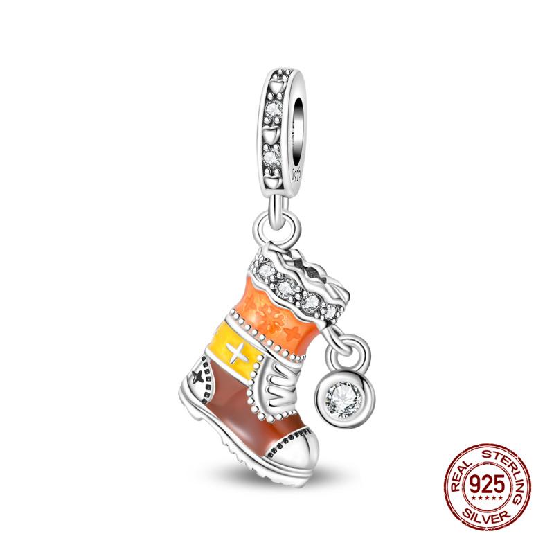 Charms Copper Romantic Ice And Snow Glass Beads Charms Fits 3Mm Original Bracelet Necklace Womens Diy Fine Jewelry Gift New