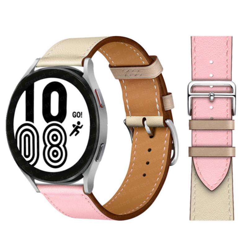 Hermes Leather Strap for 20/22mm Huawei GT, Samsung Galaxy, Garmin Venu