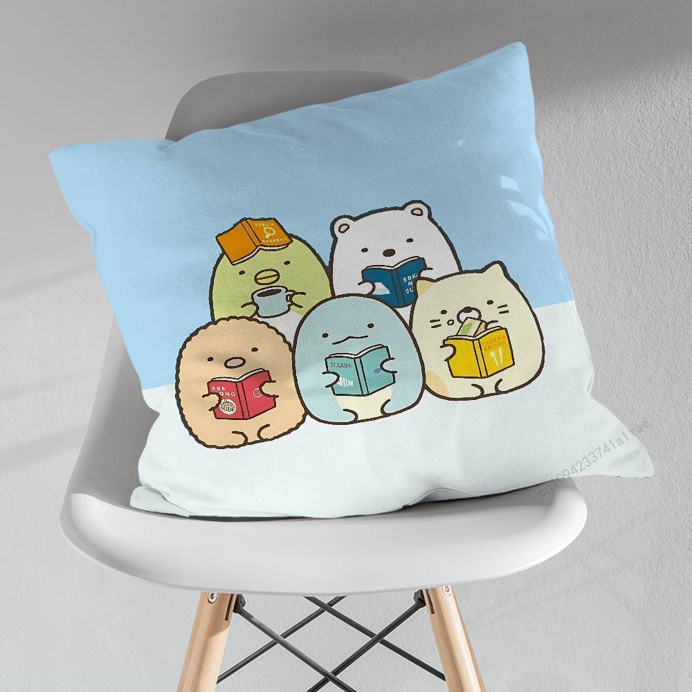 Cute Art SSumikko GGurashi Pillow Case For 30x30cm45x45cm55x55cm For Home Bedroom Decoration And Protector