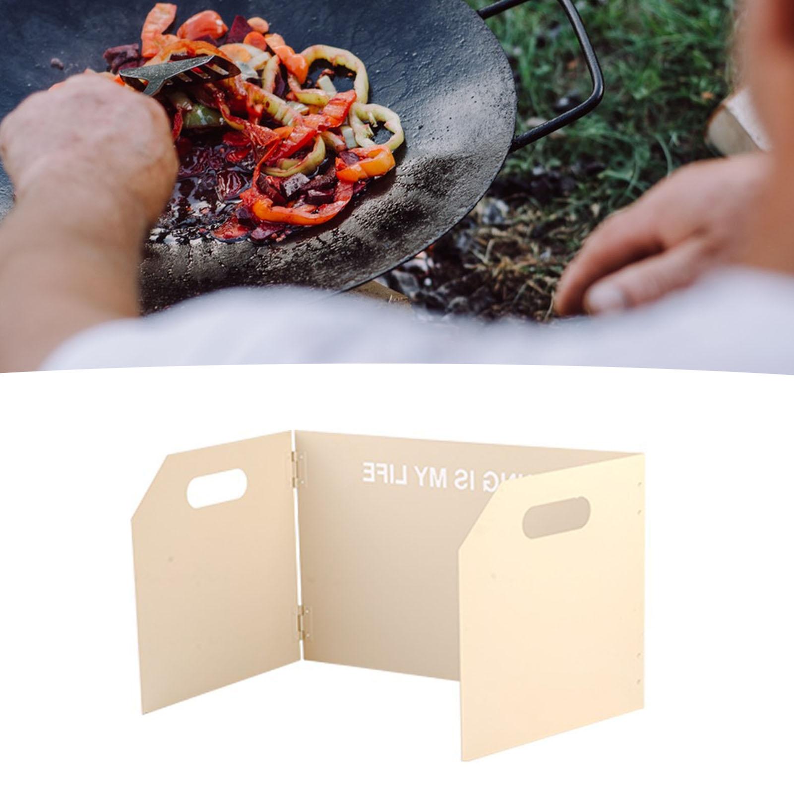 

Ветрозащитный экран для кемпинговой печи, складной, переносной, металлический, ветрозащитный экран для печи, ветрозащитный экран, сложенный втрое белый