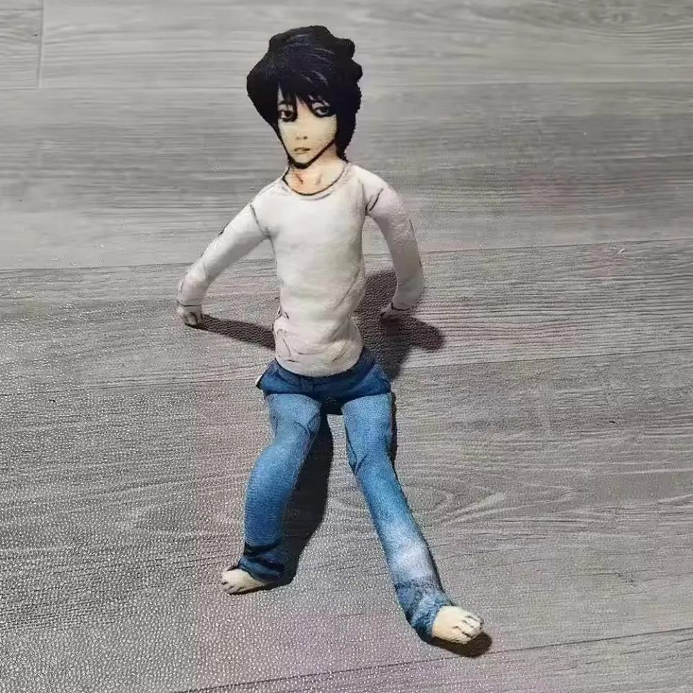 Păpușă Cosplay Anime Death Note L·Lawliet Păpuși de Pluș Umplute Articulații cu Sârmă de Fier Flexibile Modă Decorațiune Cameră Cadouri de Halloween