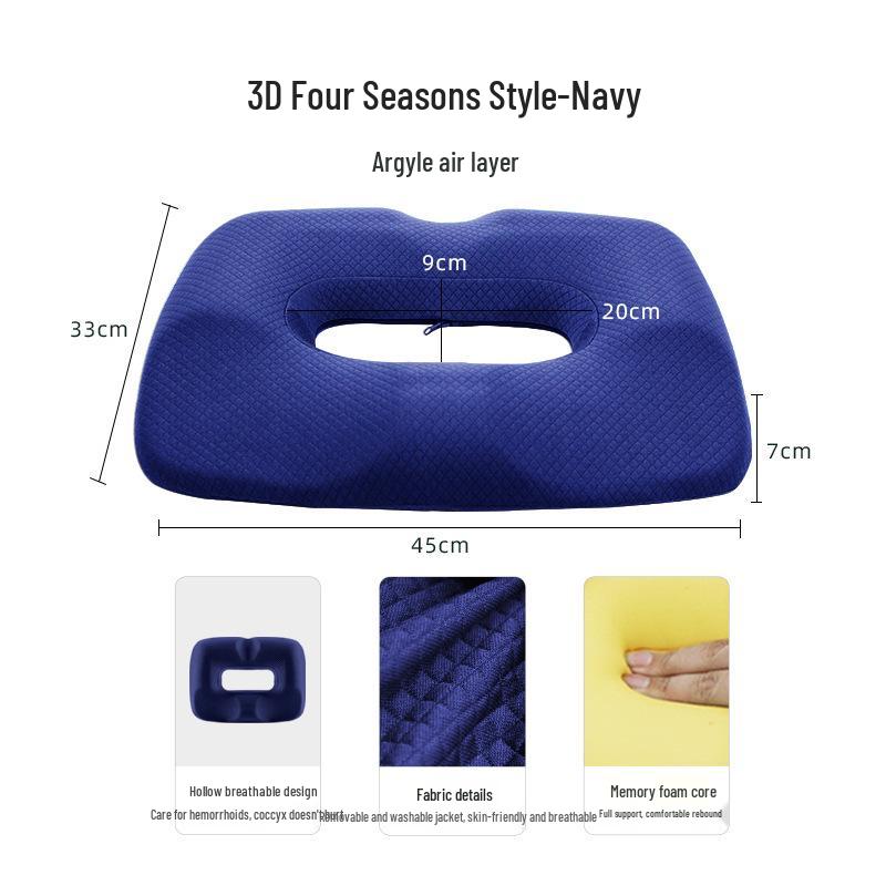 Ortopedický kostrční polštář pro úlevu od hemoroidů, těhotenství a podporu při zlomeninách s pohodlím pro záda a boky