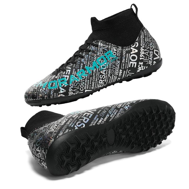 Football shoes men's and women's tf broken nails ag nails students children's high-top primary and secondary school sports training sports shoes