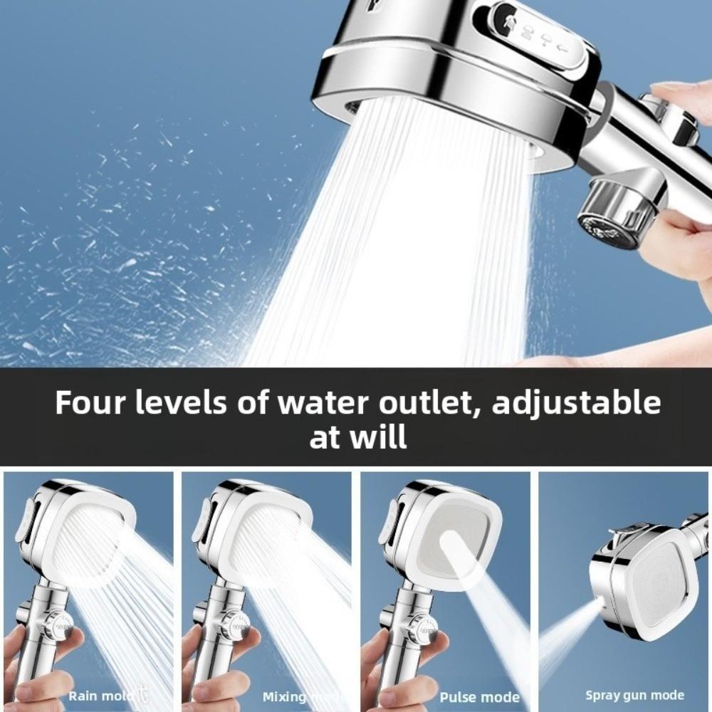 One-Key Stop Water Saving Shower Head 3 Modes Adjustable Shower Head  Bathroom