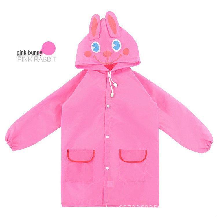 

Детское мультяшное дождевое пончо: Милый плащ в стиле кейп для мальчиков и девочек, подходит от детского сада до начальной школы, с местом для рюкзака. розы красного