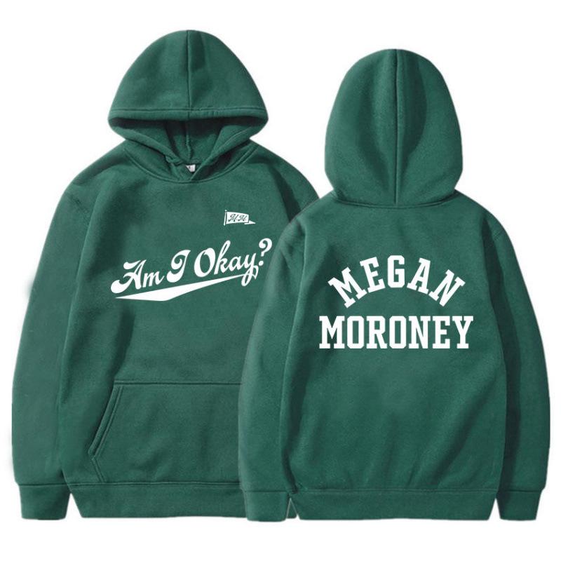 Ladies Spring Autumn Casual Hooded Long Sleeve Big Pocket Letter Printed Pullover Hoodies Sweatshirt Top