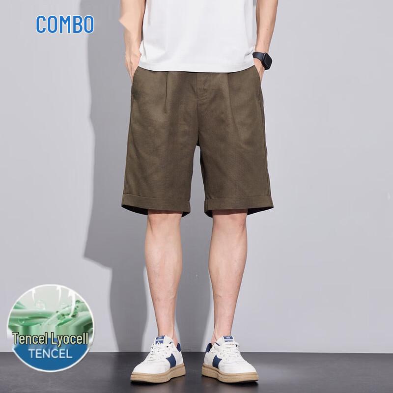 Men s 100% Lyocell Tencel Cool-Feel Casual Shorts 2XL