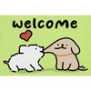 Cartoon Dog Diatom Mud Floor Mat Welcome Carpet for Living Room Entryway Non-Slip Bathroom Shower Area Footpad Kitchen Decor Rug