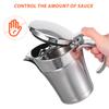 750Ml Insulated Sauce Pitcher Stainless Steel Gravy Boat Jug with Streamlined Spout for Ketchup Gravy and Dressings No Drip