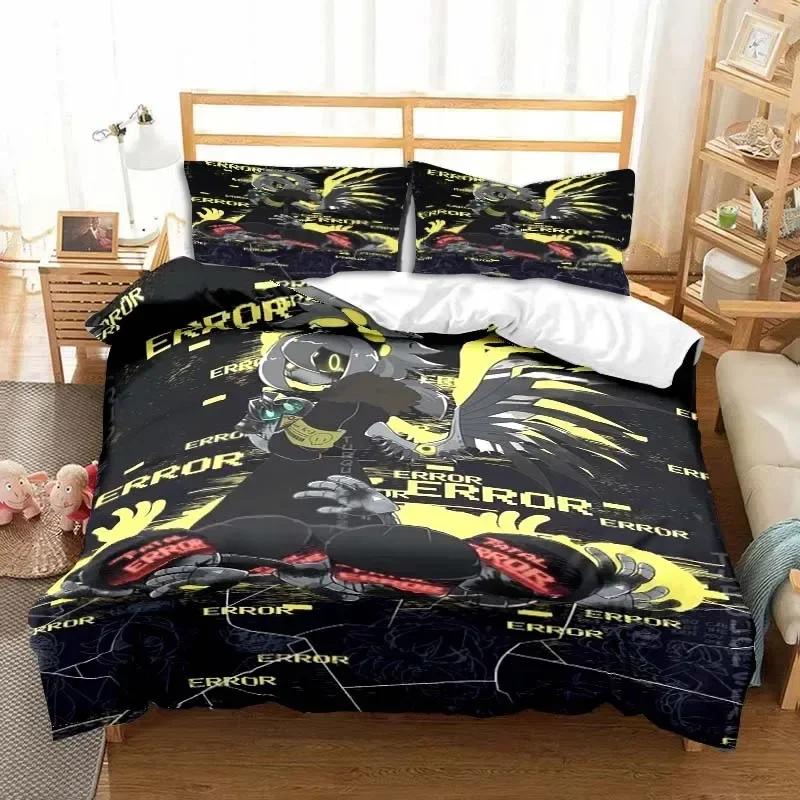 Murder Drones Anime Printed Bed Set Duvet Cover Pillowcase Bedding Set Bed Linen Sheet Quilt Cover Full Queen King Size
