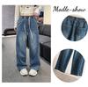 High Waist Slimming Drawstring Straight-Leg Plus Size Jeans for Women - Early Spring Collection
