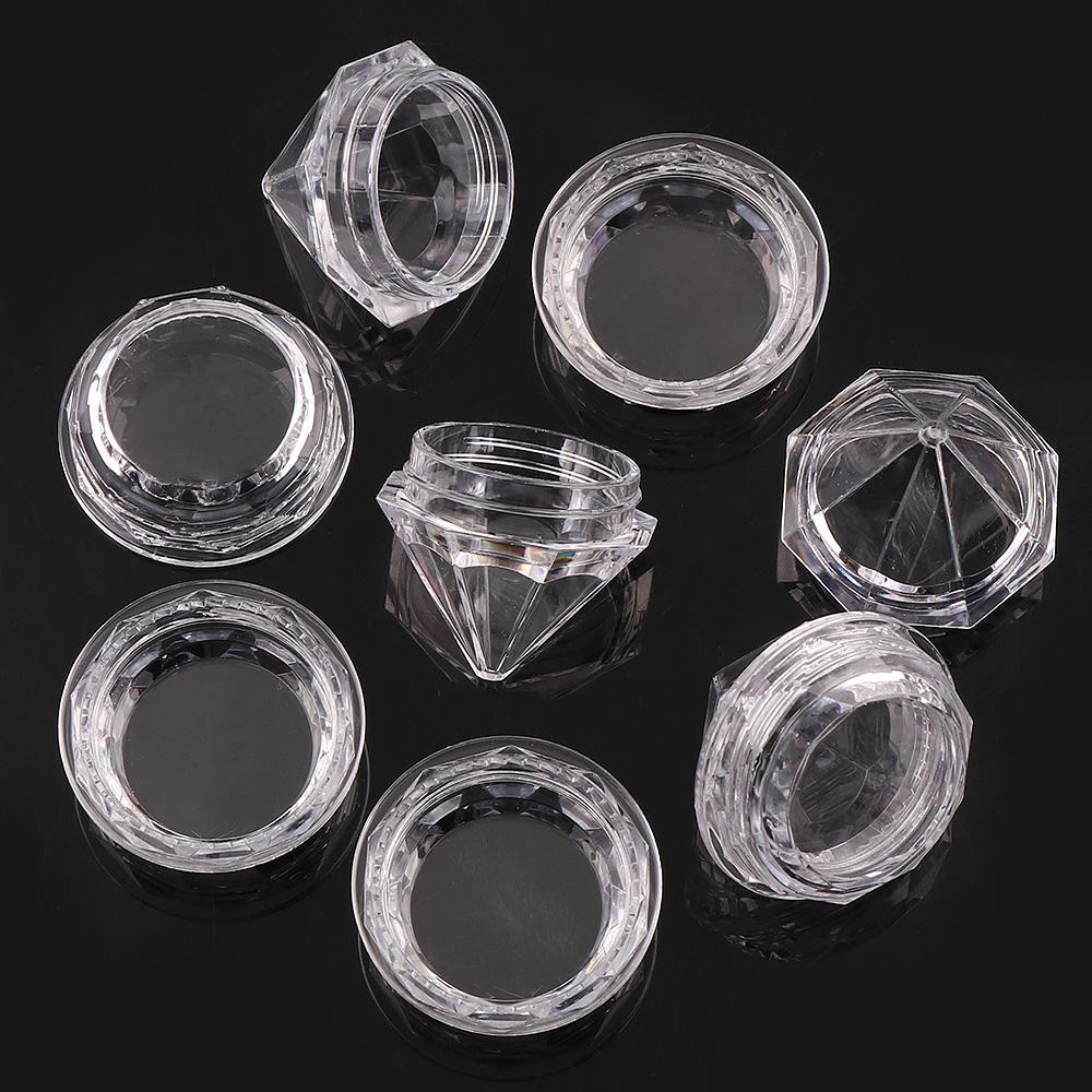 10/30 Piece Diamond Box Plastic Empty Nail Art Decoration Storage Box, Nail Glitter Rhinestone Jewelry Bead Accessory Container