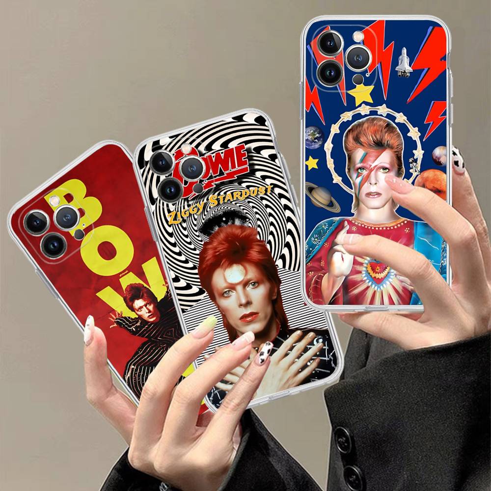 Classic D-DavidS Singer B-BowieS Phone Case For IPhone 11 13 16 12 17 14 15 Pro Max Plus Soft Clear Back Cover Coque