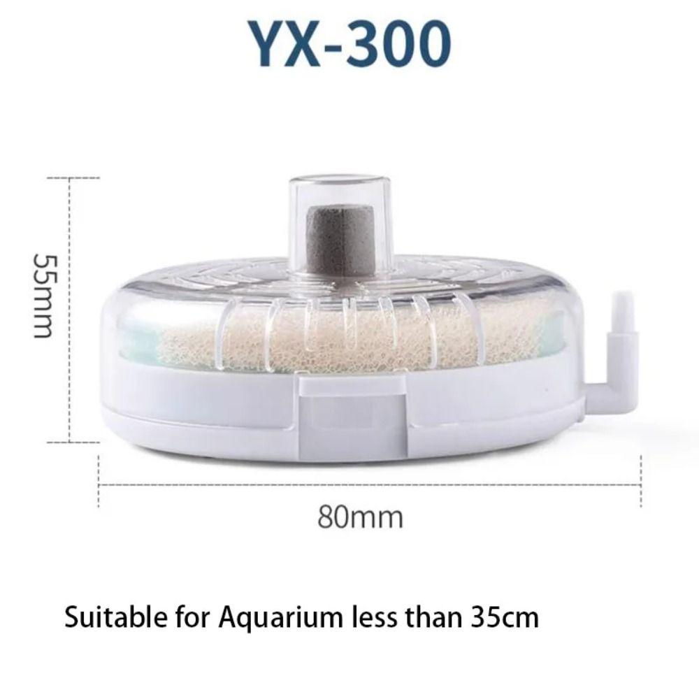 Round Shape Aquarium Biochemical Sponge Filter Transparent Design Biochemical Filter Fish Tank Aerator Pump Sponge Filter