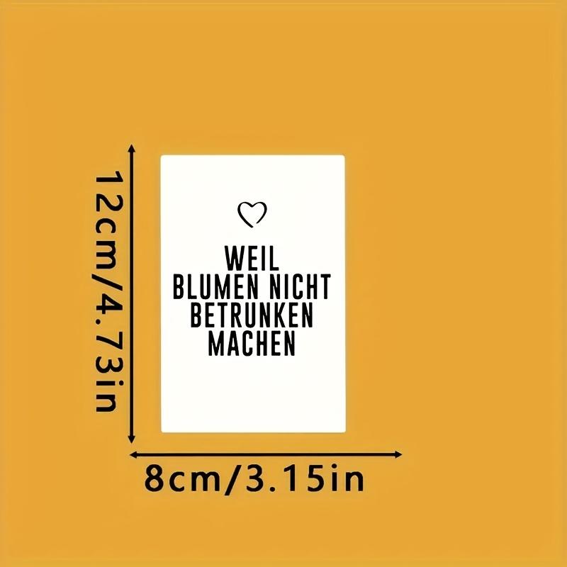 

Набор из 6 немецких юмористических наклеек на винные бутылки - Элегантный дизайн, Смешные подарочные этикетки для украшений, Забавные винные подарки