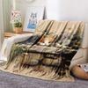 Peeking Cats  Print Flannel Blanket, High quality Comfortable for All Seasons, Home Decor, Warmth and Comfort