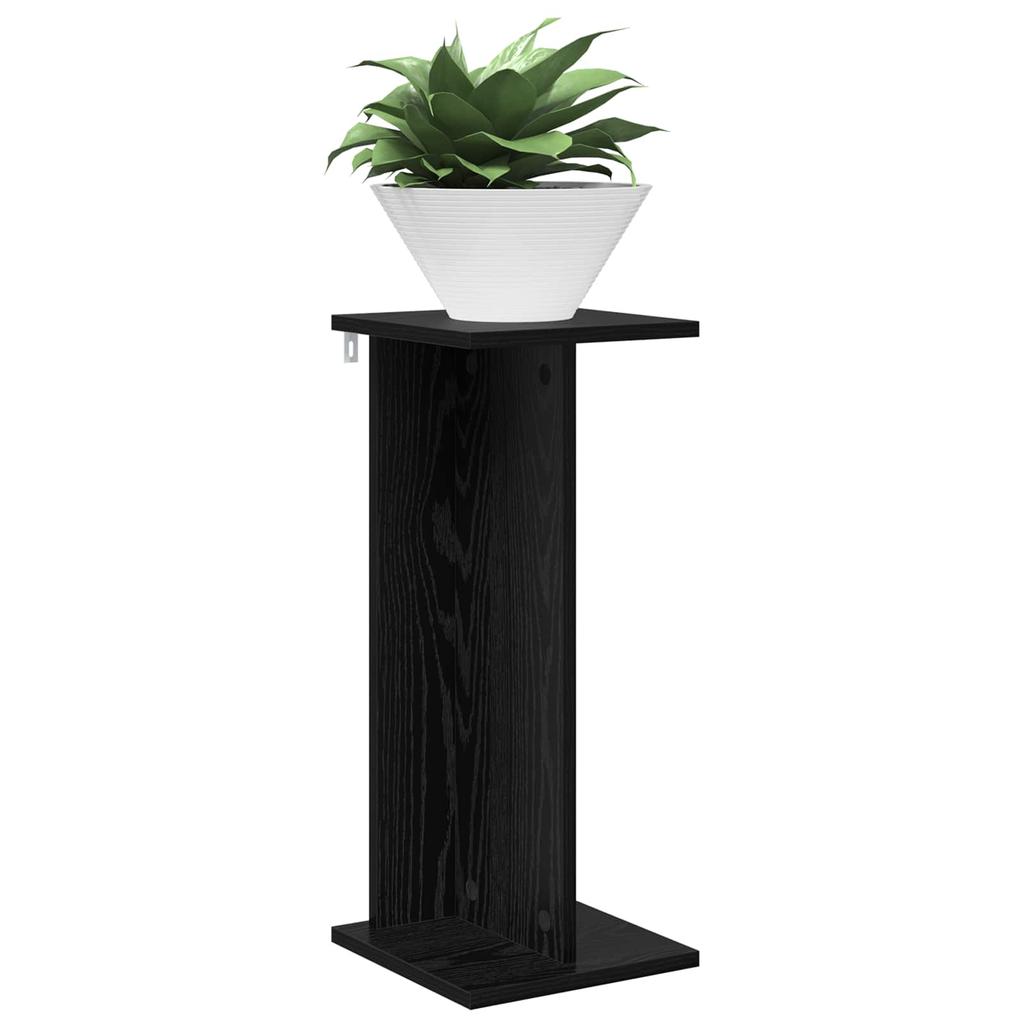 Plant Stand 2 Pcs Black Oak 25 X 25.5 X 60.5 Cm