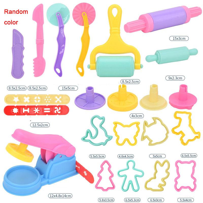 Dough Play Tools for Kids Dough Accessories Molds Dinosaur Fruit Roller Cutter Scissor Playdough Clay Mold Children DIY Toys
