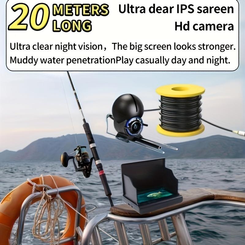 Ultra-clear 1080P HD Fishing Camera with 4.3-inch Screen, USB Rechargeable, Durable ABS Material, Suitable for Anglers, Black, Rechargeable Lithium