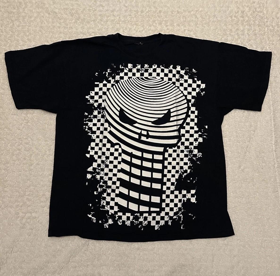 Y2K Mad Engine Marvel The Punisher Shirt Men s Size L/XL Black & White T Shirt 4XL