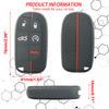 For Chrysler Dodge Dart Charger Journey Challenger Jeep Cherokee Silicone Car Key Fob Ring Remote Case Cover Protector 5 Button