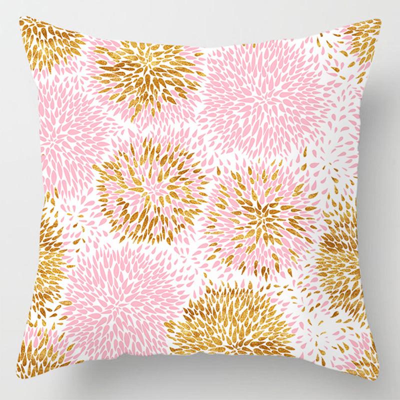 Pink Print Sweet Decorative Pillowcase Sofa Cushion Car Decoration Cushion Cover Cute Exquisite Home Decor Pillowcase