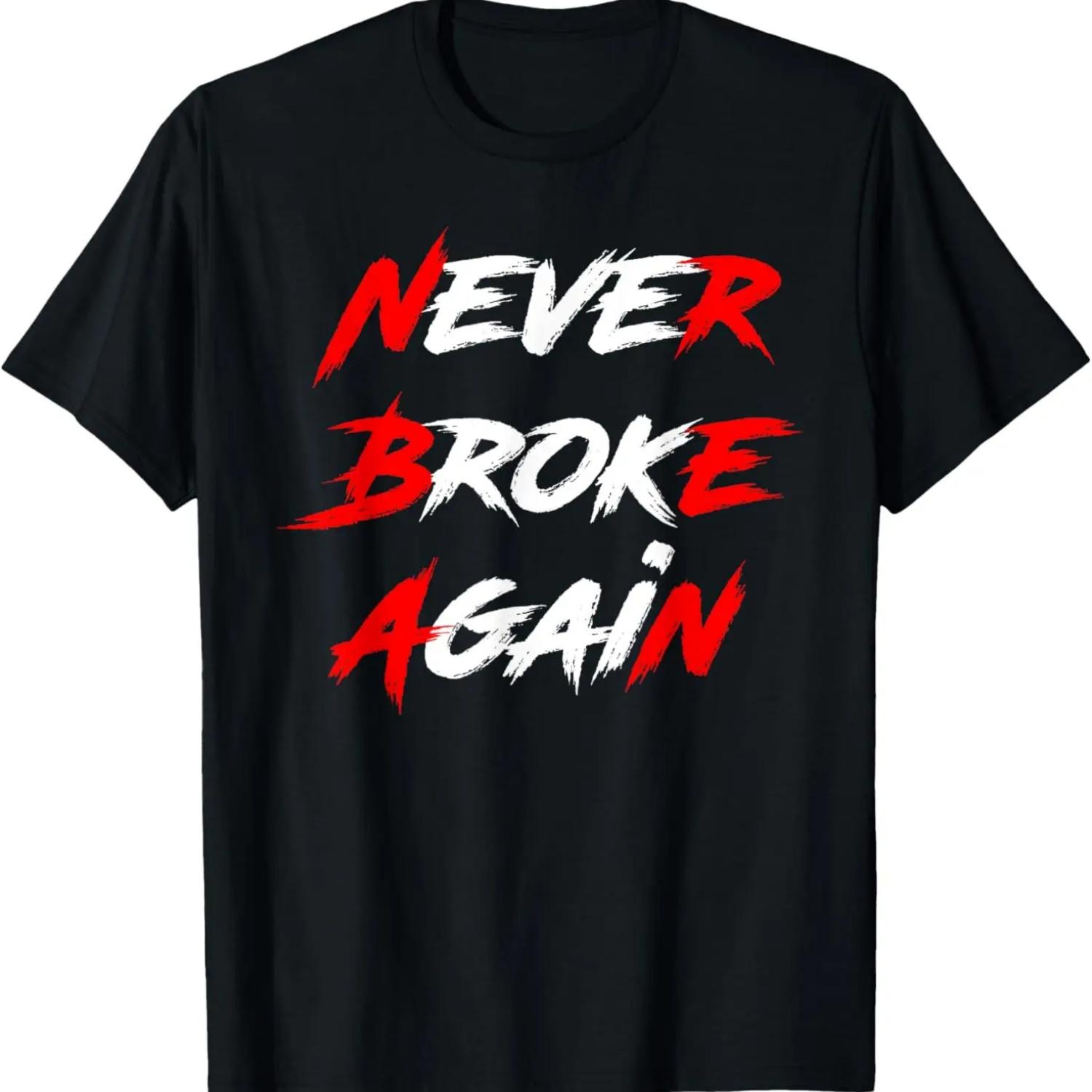 Never Broke Again Hustle & Grind Motivational T-Shirt S чёрный