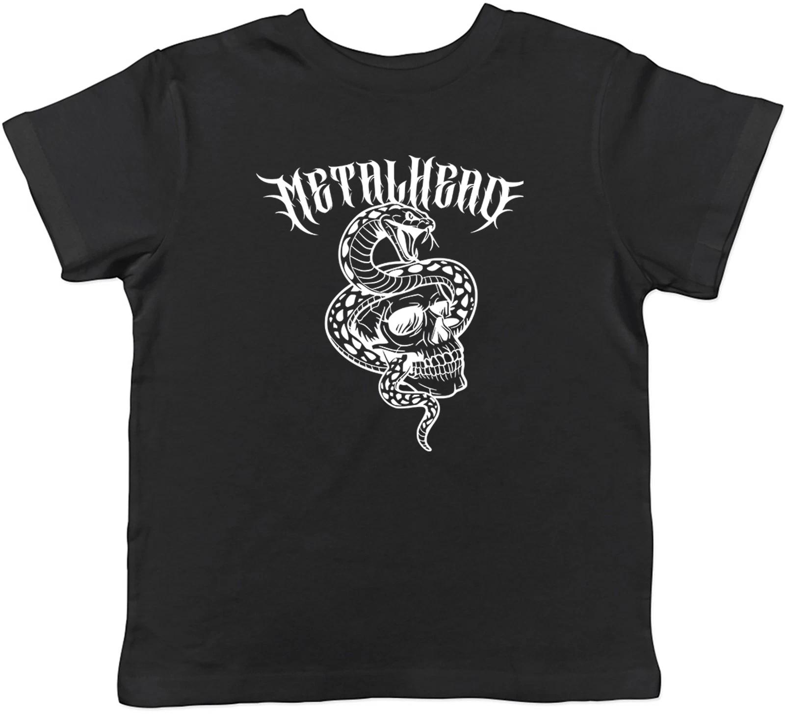 

Metal Head Metal Music Snake and Skull Kids T-Shirt Boys Girls Gift 130