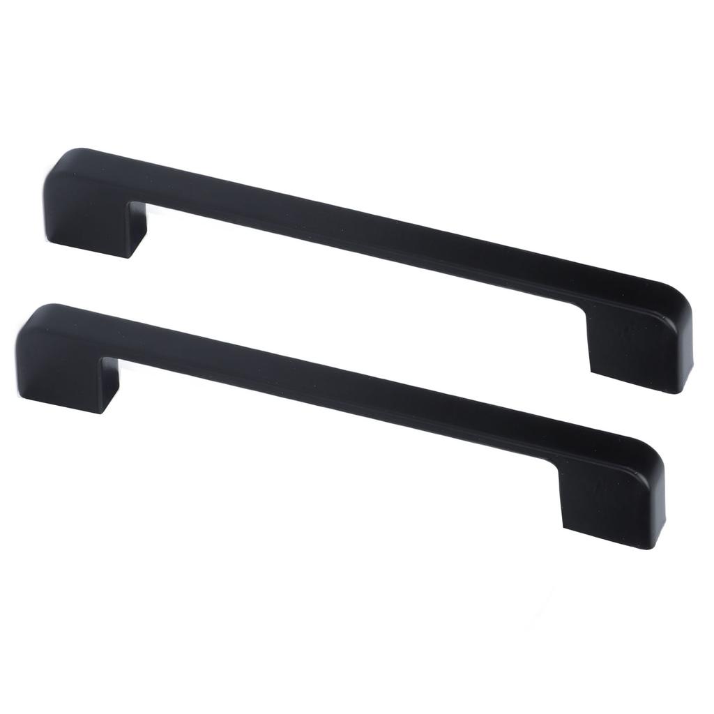 2pcs Cabinet Pulls Black Zinc Alloy Kitchen Drawer Handles with Screws for Drawer Wardrobe Cupboard Door