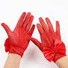 Flower Girl Wedding Gloves - Princess Bow Elastic Fishnet for Toddlers & Kindergarten Performances