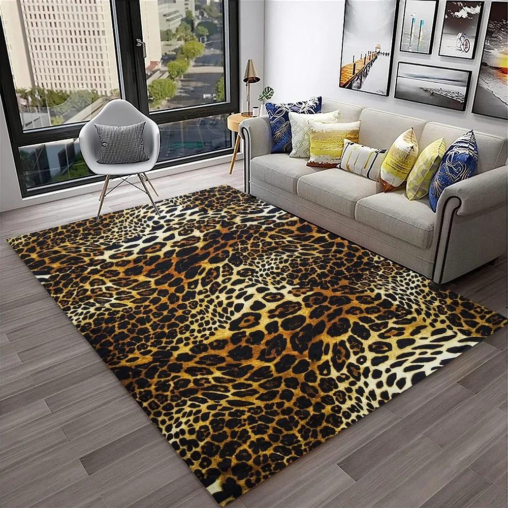 Leopard Print Carpet Rugs Living Room Floor Mats Bedroom Decor Carpets for Bed Room Carpets for Living Room Decoration Maison