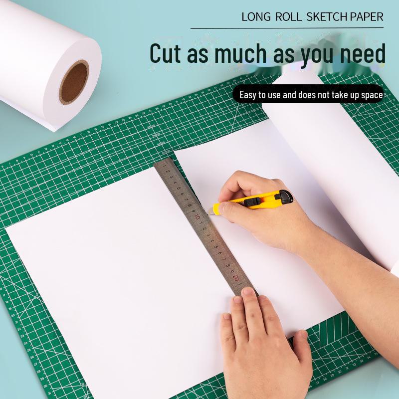 Extra Long Children's Drawing Paper Roll - Large White Canvas for Painting