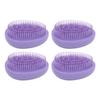 4 Pcs Egg Shape Detangling Hair Brush Wheat Straw Massage Comb Detangler Brush for Curly Long Thick Hair