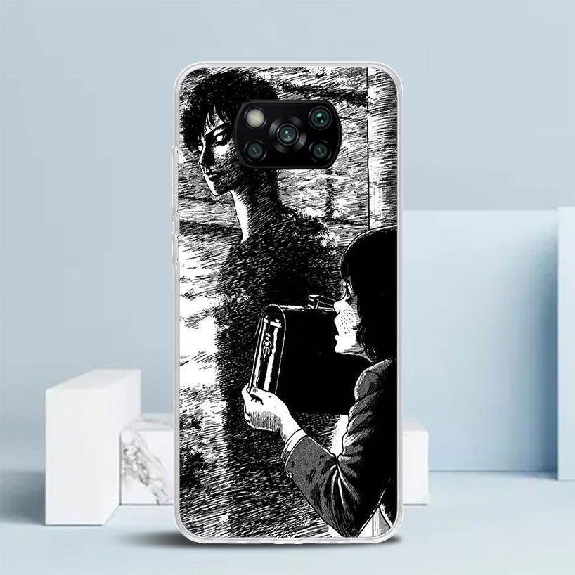Japanese Horror Comic Anime Phone Case For Xiaomi Poco F7 Ultra X5 X6 X7 Pro M7 Redmi 15C 15 13C 13 12C 12 10C 10 10A 9 9C 9A 9T