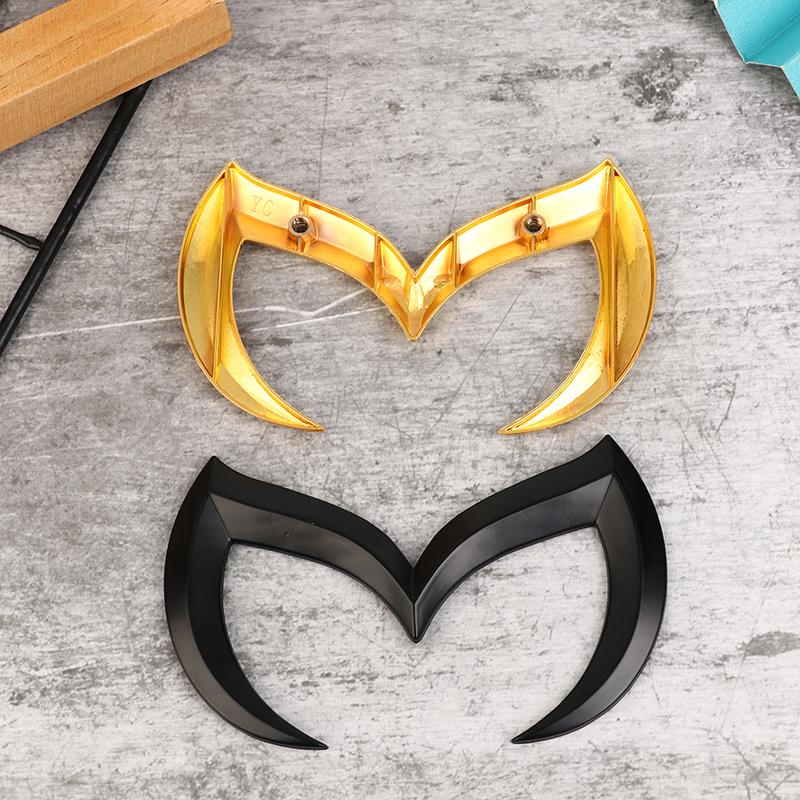 M Bat Zeichen Auto Aufkleber Dekoration Auto Schwanz Haube Aufkleber Embleme 3D Metall M Abzeichen Aufkleber Böse Emblem Schwarz Silber