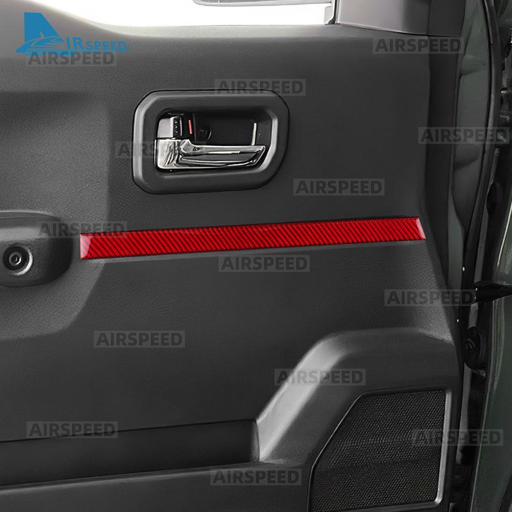 Real Soft Carbon Fiber Sticker For Suzuki Jimny JB74 JB64 2019 2020 2021 2022 2023 2024 2025 LHD RHD Car Door Decor Trim