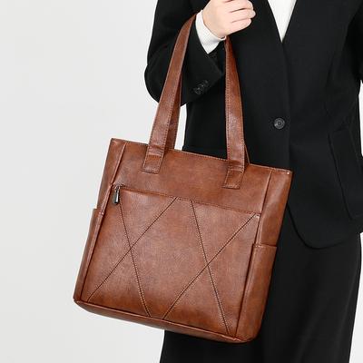 Women Handbag PU Leather Shoulder Bags Ladies Tote Bag Designer Brand Vintage Style Retro Tote Handbag