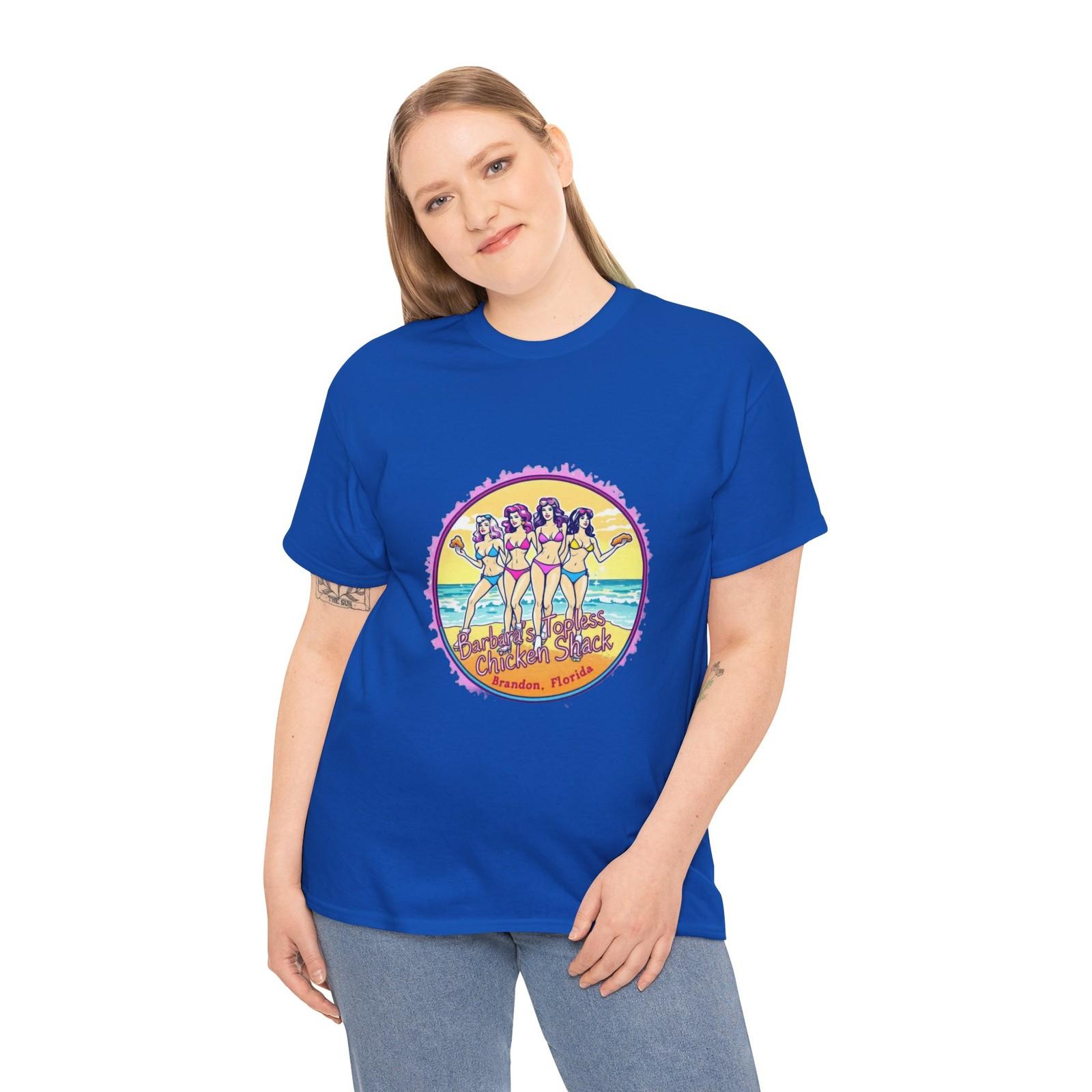 Retro Topless Chicken Shack Tee, Vintage Brandon Florida Apparel, Tampa History XL