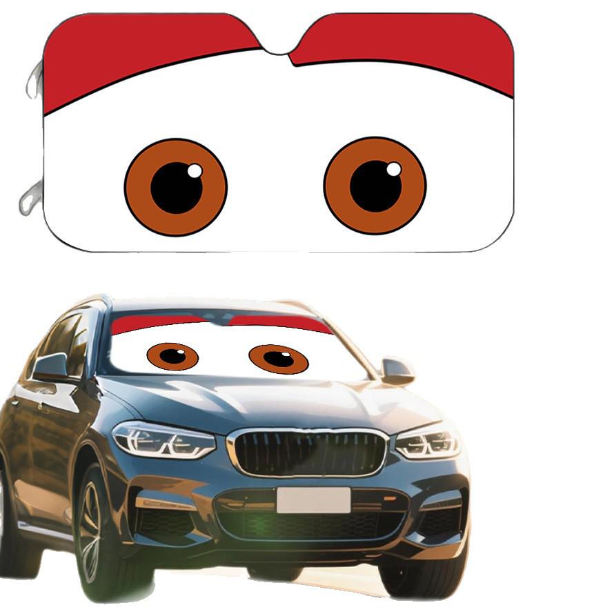 Car Windshield Sunshade - Cartoon Pet Design, Heat Insulation, UV Protection, Bubble Aluminum Film